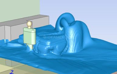 Bild CFD-Simulation Oberflächenbearbeitung