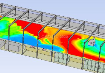 Bild CFD-Simulation Produktionshalle